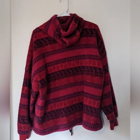 Express French Country Pullover Fleece Large Quarter Zip, Vintage